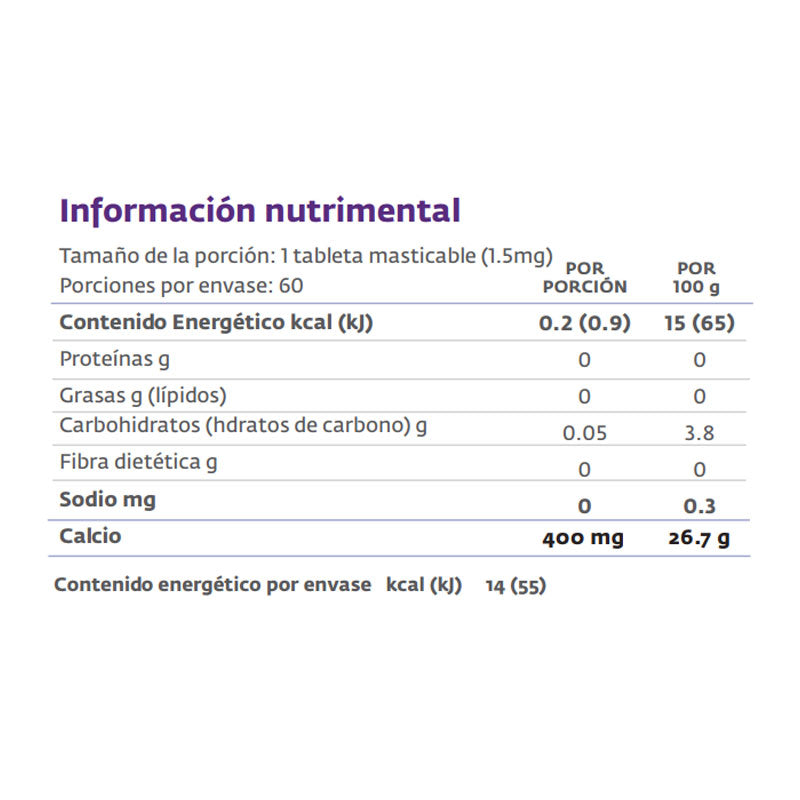 CALCIO MASTICABLE PRONUTRITION