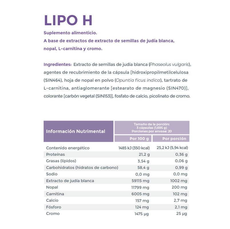 LIPO H / LH PLUS (Bloqueador de Carbohidratos)