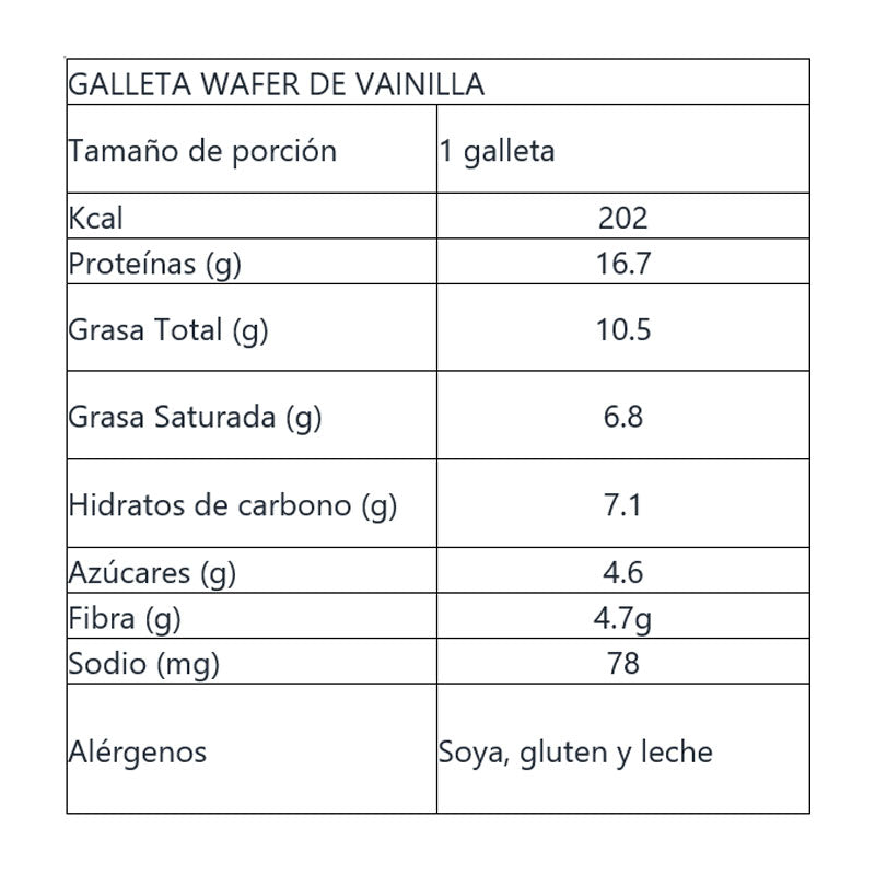 Galleta Wafer de Vainilla ProNutrition
