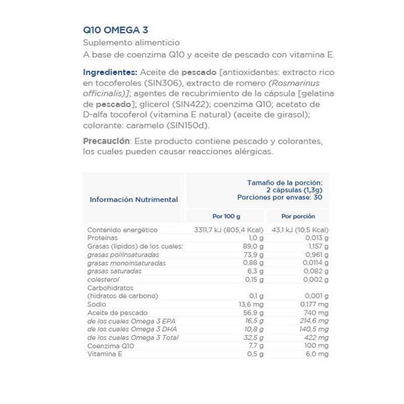 Q10 Omega 3 Ysonut (Hipertensión, colesterol elevado)