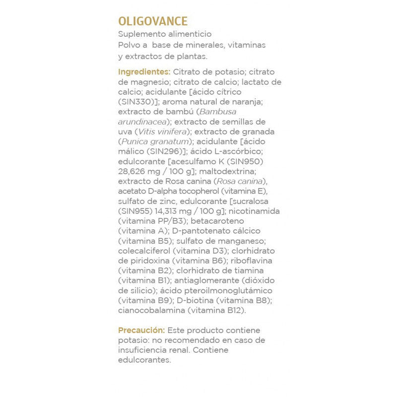 Oligovance Ysonut (Multivitamínico específico para fátigas y alto rendimiento)