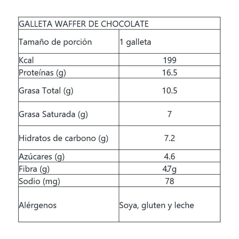 Galleta Wafer de Chocolate ProNutrition